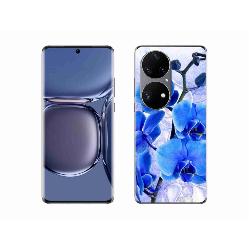 Gél borító mmCase mobiltelefonhoz Huawei P50 Pro - kék virágok