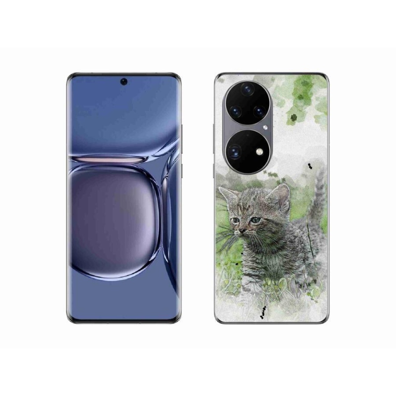 Gél borító mmCase mobil Huawei P50 Pro - aranyos cica 1