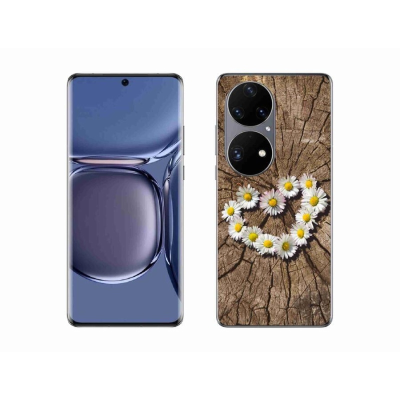 Gél borító mmCase a mobil Huawei P50 Pro - szív a százszorszépek szívéhez