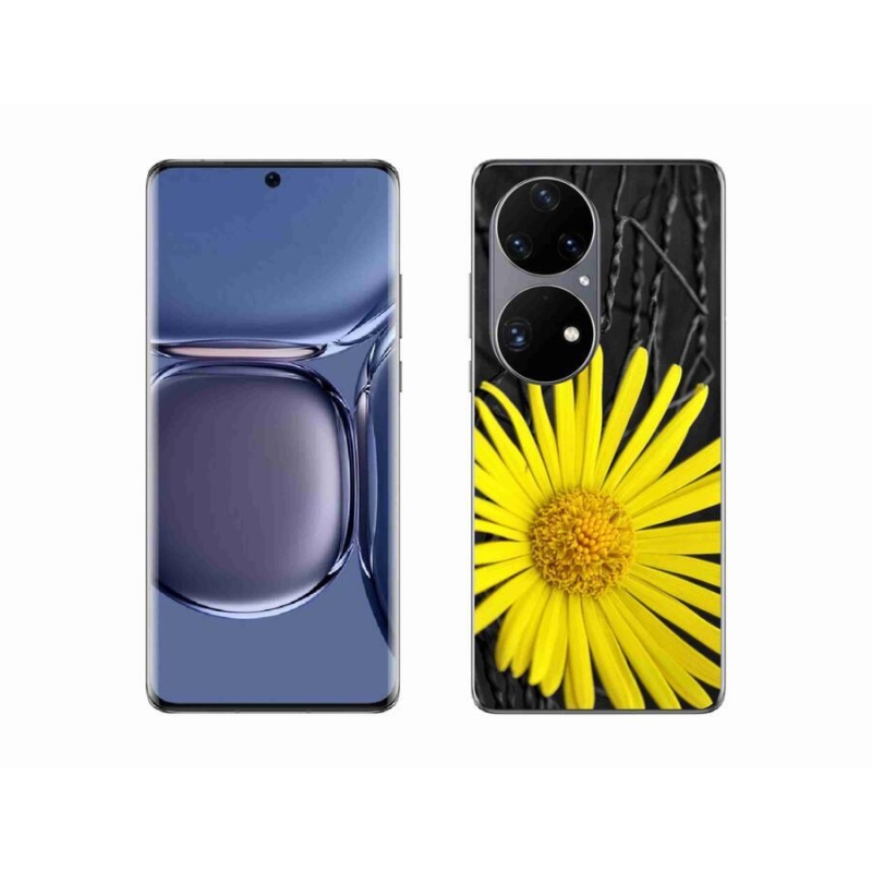 Zselés borítás mmCase a Huawei P50 Pro készülékhez - sárga virág