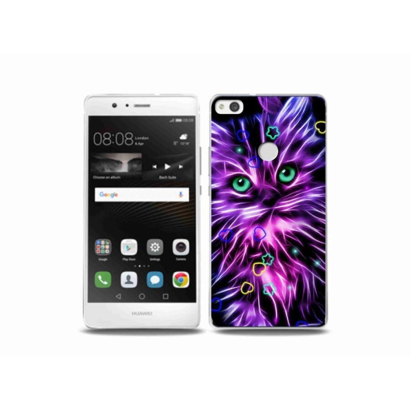 Gél borító mmCase a Huawei P9 Lite (2017) - absztrakt macska számára