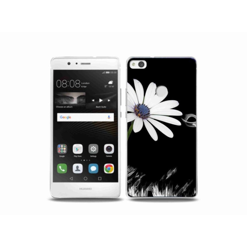 Gél borítás mmCase a Huawei P9 Lite (2017) - fehér virág