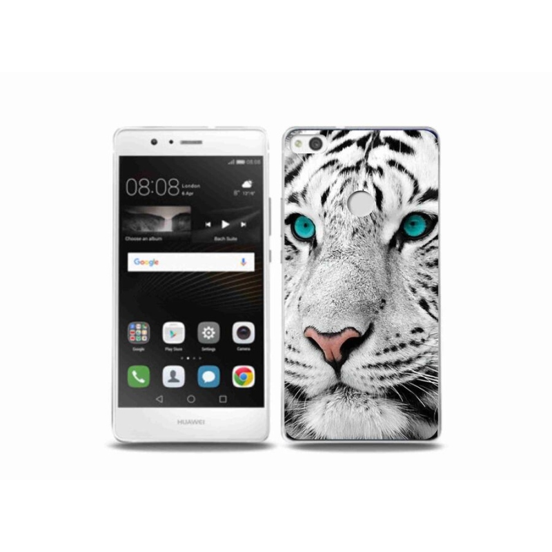 Gél borító mmCase a Huawei P9 Lite (2017) - fehér tigrishez