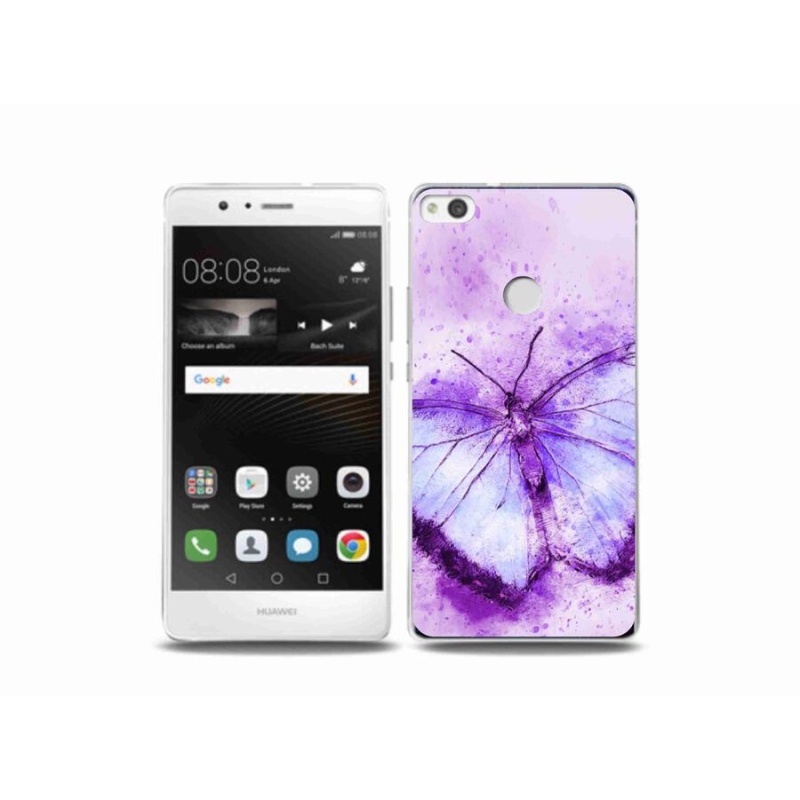 Gél borítás mmCase a Huawei P9 Lite (2017) - lila pillangóhoz