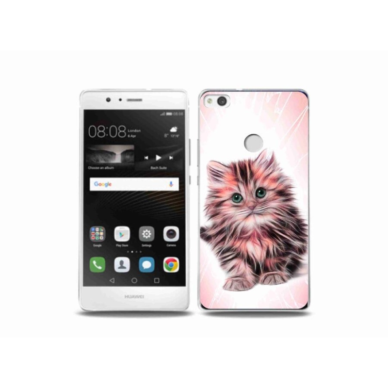 Gél borító mmCase mobil Huawei P9 Lite (2017) - aranyos cica