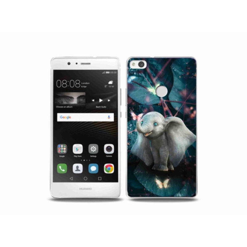 Gél borítás mmCase a Huawei P9 Lite (2017) - aranyos elefánthoz