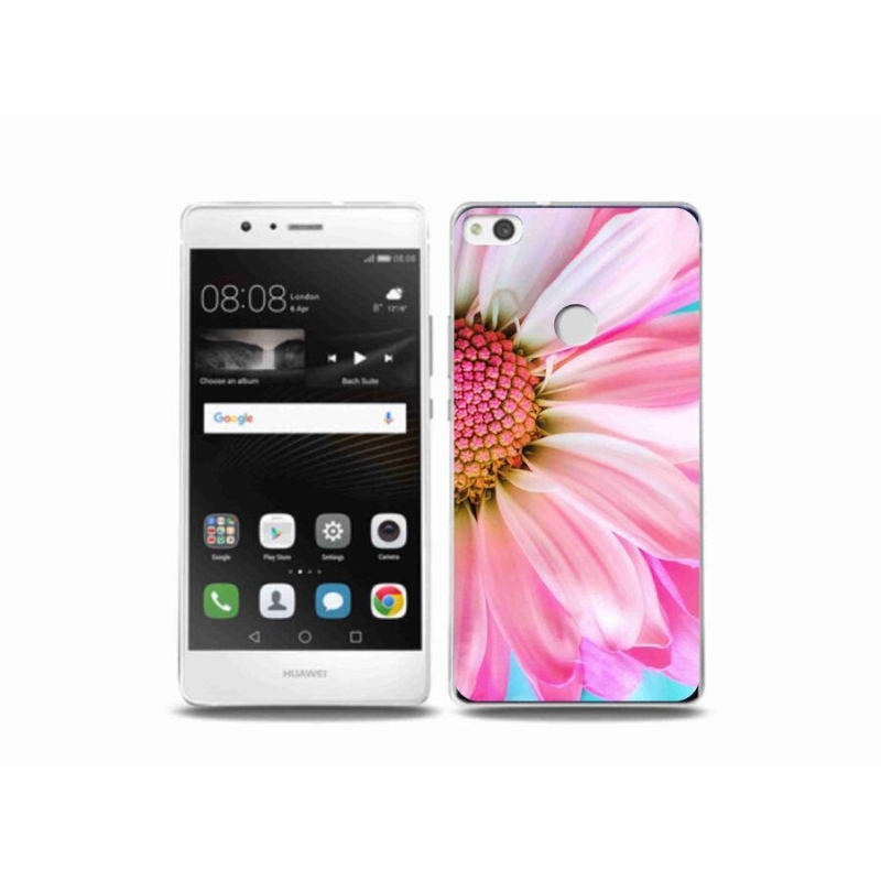 Gél borító mmCase a Huawei P9 Lite (2017) - rózsaszín virághoz