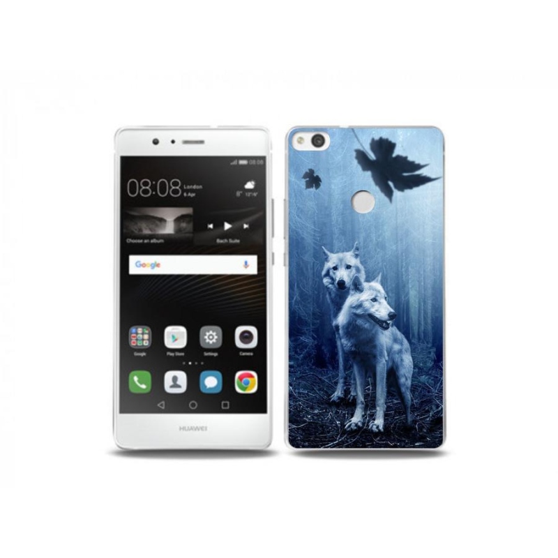 Gél borítás mmCase a Huawei P9 Lite (2017) számára - farkasok az erdőben