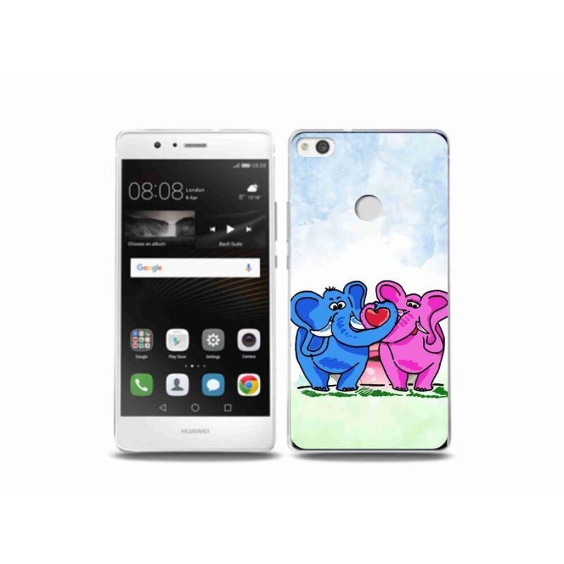 Gél borító mmCase mobil Huawei P9 Lite (2017) - szerelmes elefántok