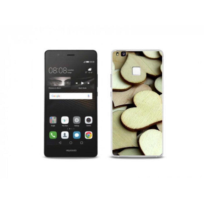 Gél borítás mmCase a Huawei P9 Lite készülékhez - fából készült szívek
