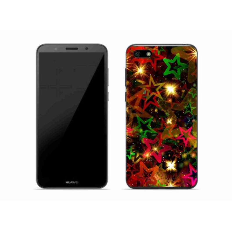 Gél borító mmCase mobil Huawei Y5 (2018) - színes csillagok