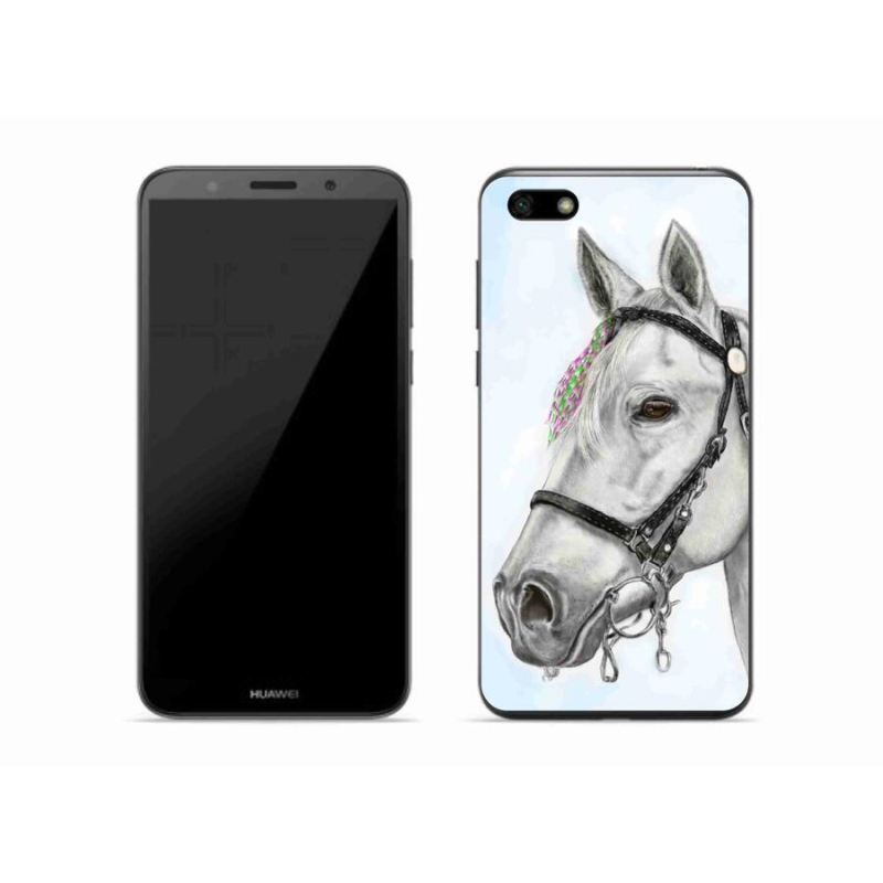 Gél borító mmCase a Huawei Y5 (2018) - fehér ló 1