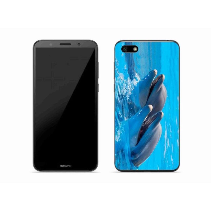 Gél borító mmCase a Huawei Y5 (2018) - delfinek számára