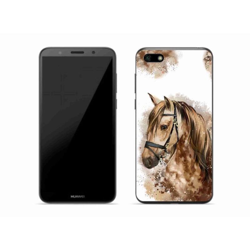 Gél borítás mmCase a Huawei Y5 (2018) - barna rajzfilm lóhoz
