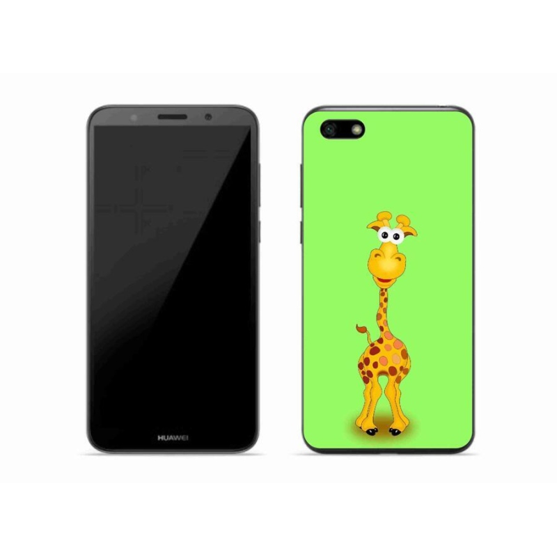 Gél borító mmCase a Huawei Y5 (2018) - rajzfilm zsiráfhoz