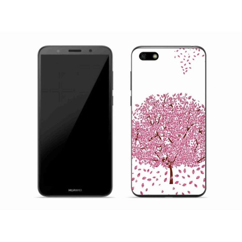 Gél borító mmCase a mobil Huawei Y5 (2018) - rajzfilm fa levelekkel