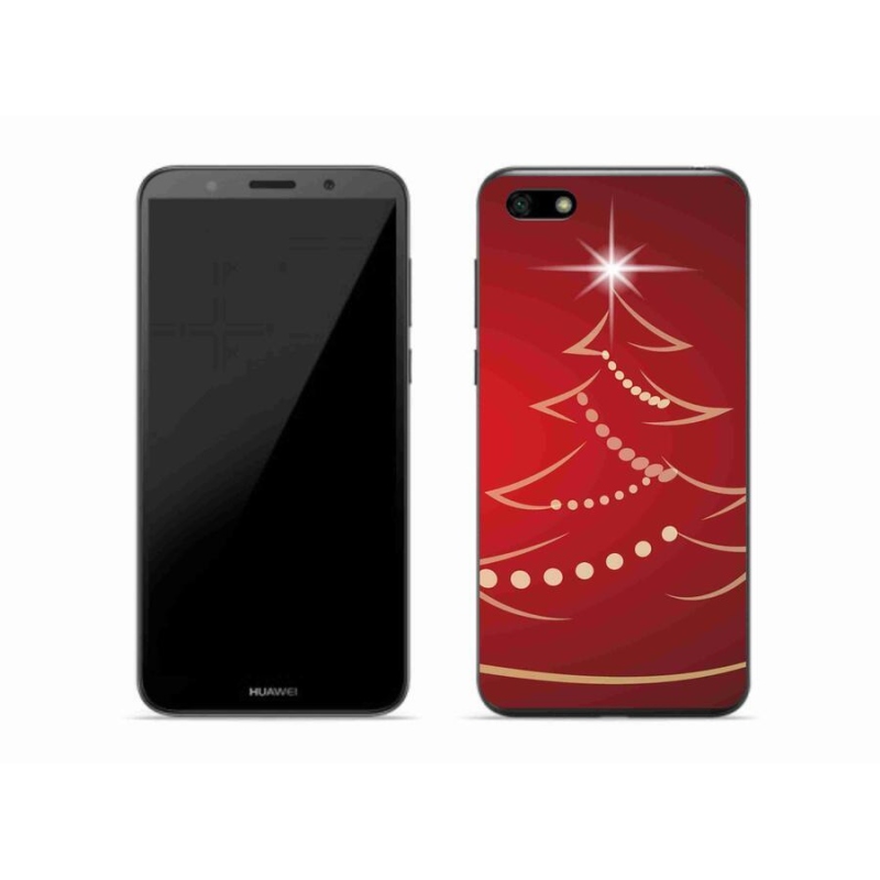 Gél borító mmCase a Huawei Y5 (2018) - karácsonyfa karikatúra számára