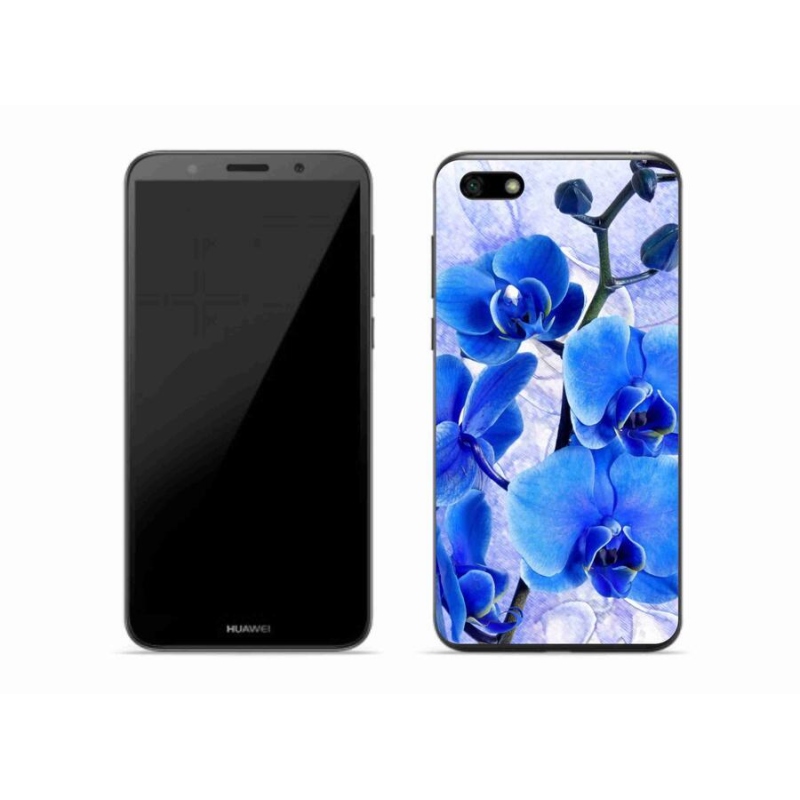 Gél borító mmCase a Huawei Y5 (2018) - kék virágokhoz