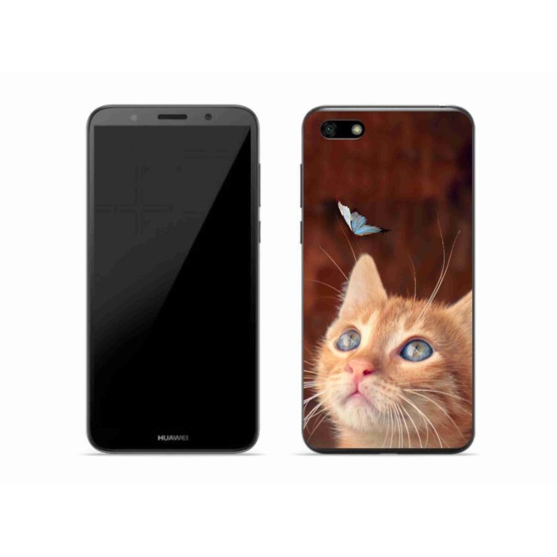 Gél borítás mmCase a mobil Huawei Y5 (2018) - pillangó és cica