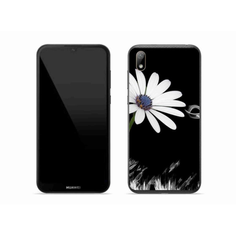 Gél borító mmCase a Huawei Y5 (2019) - fehér virághoz
