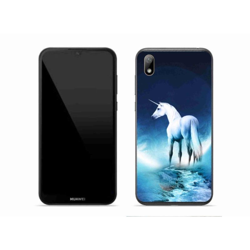 Gél borító mmCase a Huawei Y5 (2019) - fehér egyszarvúhoz