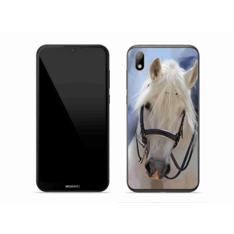 Gél borító mmCase a Huawei Y5 (2019) - fehér lóhoz