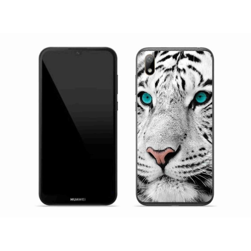 Gél borítás mmCase a Huawei Y5 (2019) - fehér tigrishez