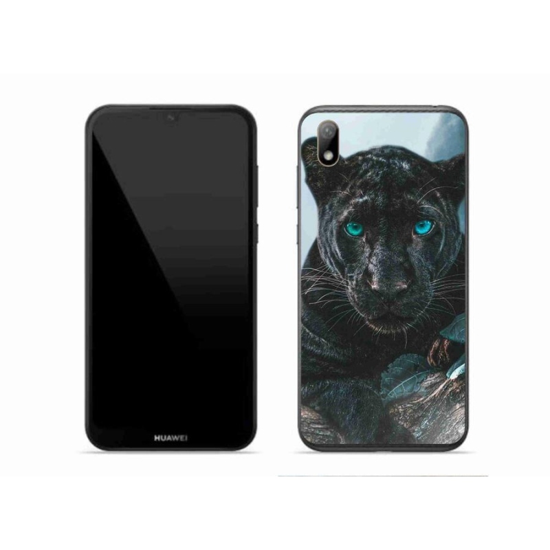 Gél borítás mmCase a Huawei Y5 (2019) - fekete párduchoz
