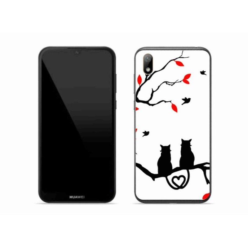 Gél borító mmCase a Huawei Y5 (2019) számára - macskaszerelem