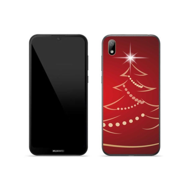 Gél borító mmCase a mobil Huawei Y5 (2019) - karikatúra karácsonyfa
