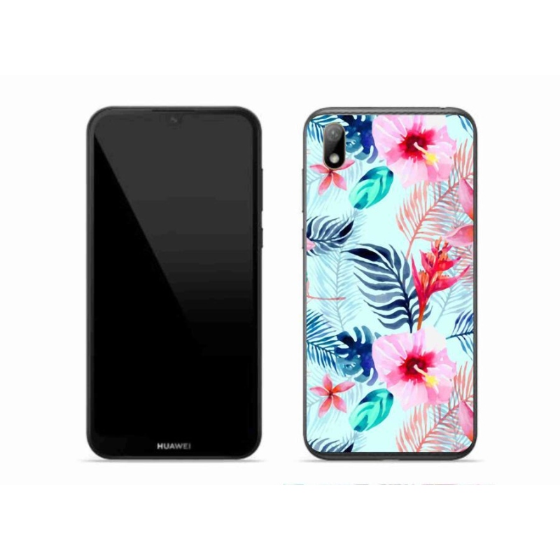 Gél borító mmCase a mobil Huawei Y5 (2019) - virágokhoz