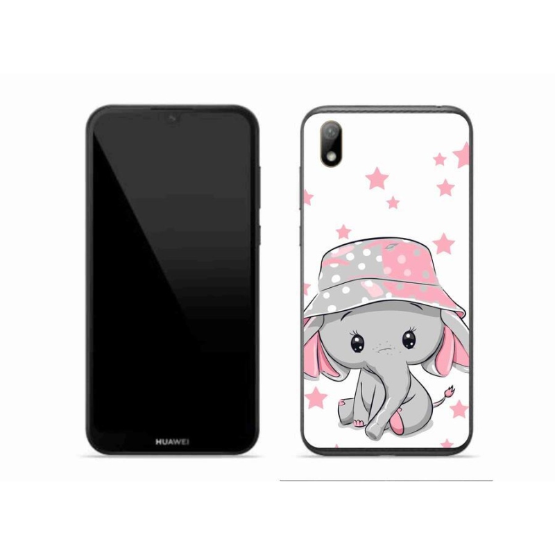 Gél borító mmCase a Huawei Y5 (2019) - rózsaszín elefánthoz