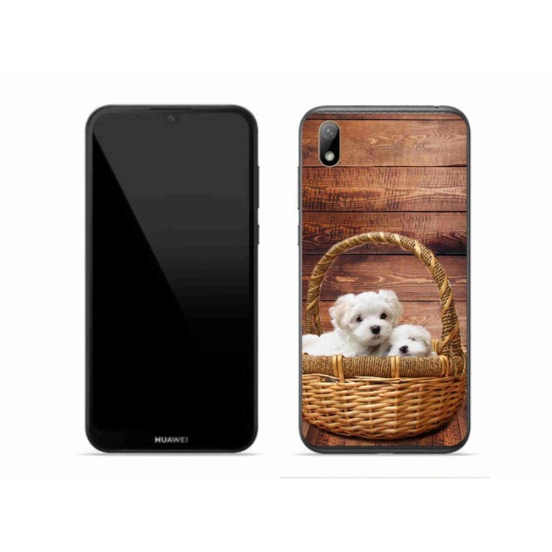 Gél borítás mmCase a Huawei Y5 (2019) - kölyökkutyákhoz