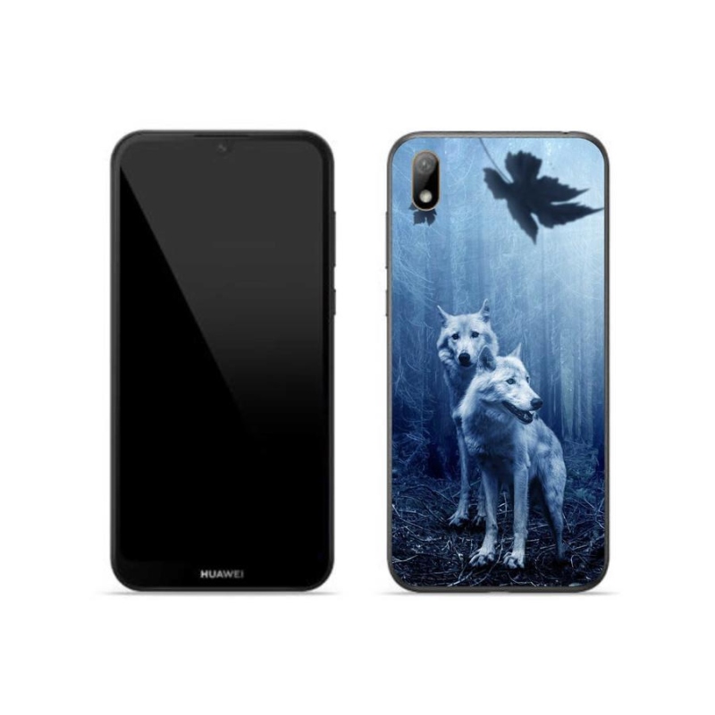 Gél borítás mmCase mobil Huawei Y5 (2019) - farkasok az erdőben