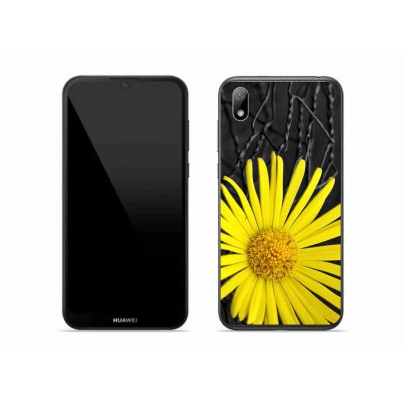Gél borító mmCase a Huawei Y5 (2019) - sárga virághoz