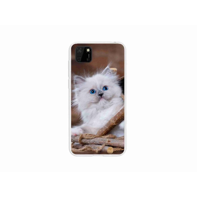 Gél borítás mmCase a Huawei Y5p-hez - fehér cica