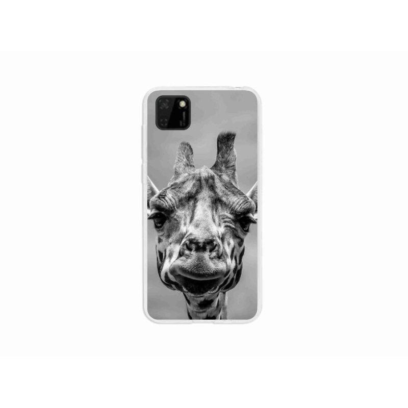 Zselés borítás mmCase a Huawei Y5p-hez - fekete-fehér zsiráf
