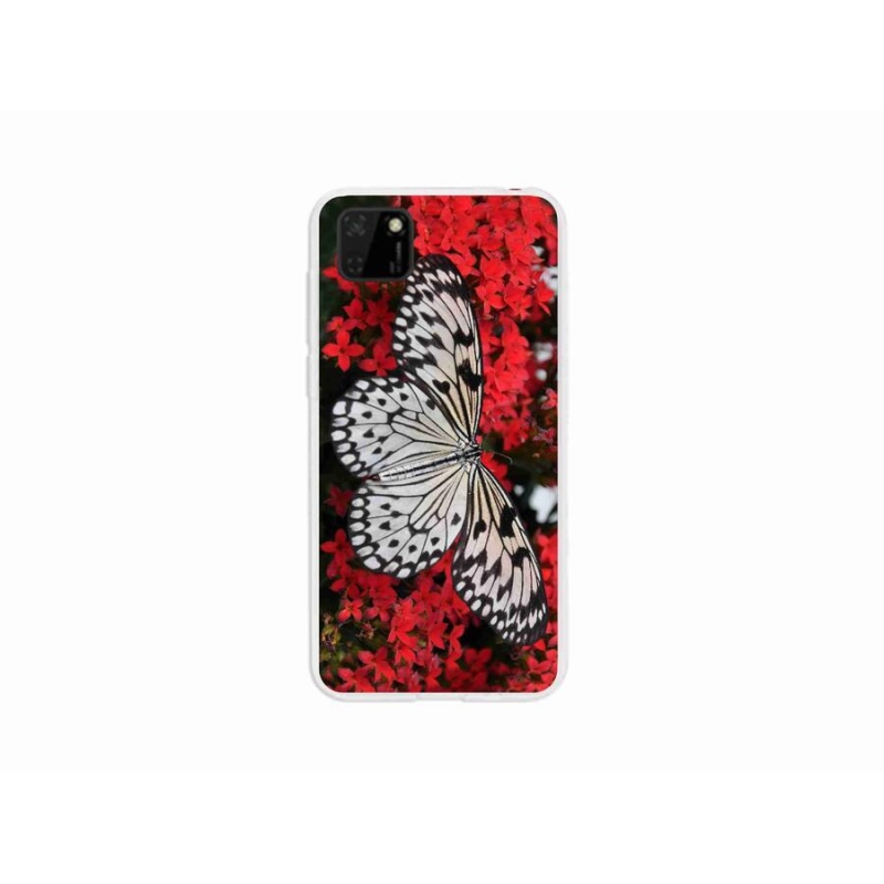 Zselés borítás mmCase a Huawei Y5p-hez - fekete-fehér pillangó 1