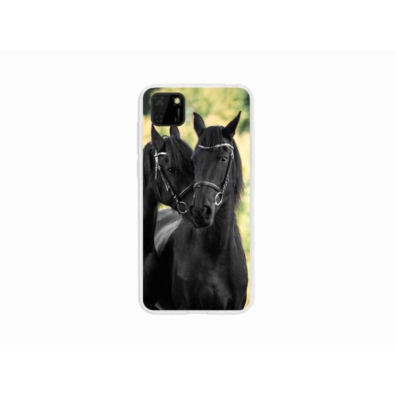 Gél borítás mmCase a Huawei Y5p-hez - két fekete ló