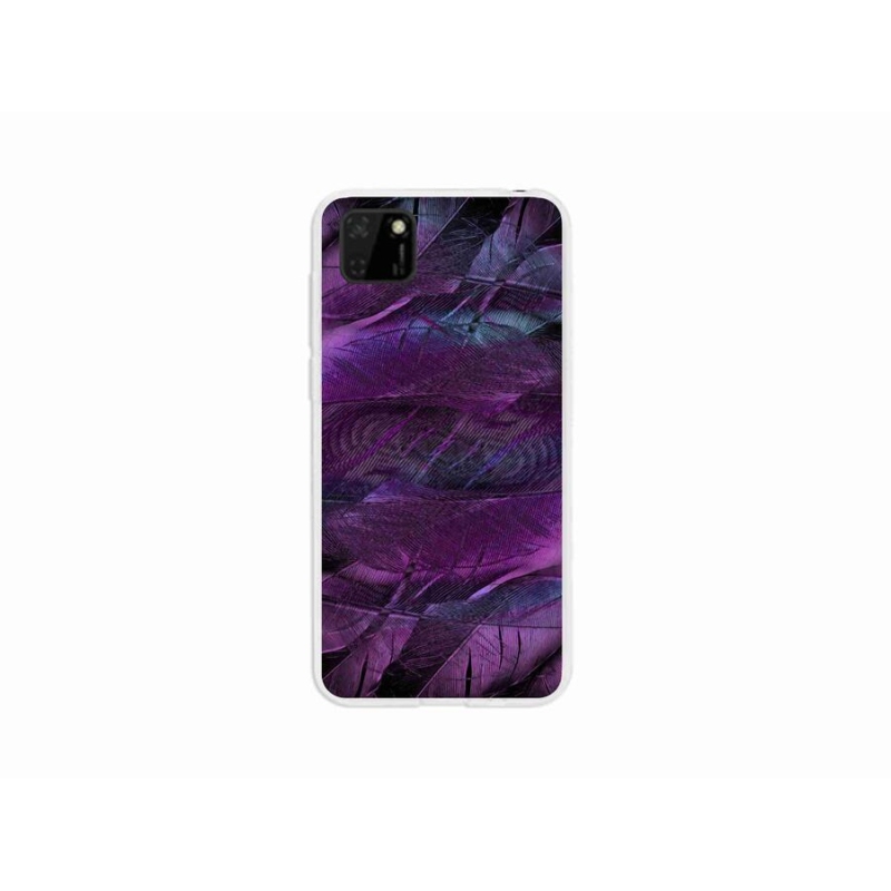Gél borítás mmCase a Huawei Y5p-hez - lila tollak