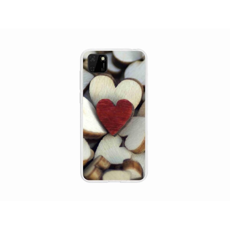 Gél borító mmCase mobiltelefonhoz Huawei Y5p - gravírozott piros szív