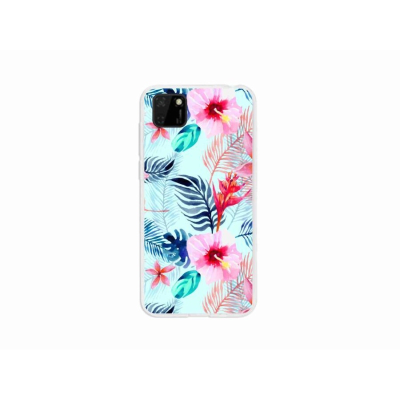 Gél borító mmCase a mobil Huawei Y5p - virágokhoz
