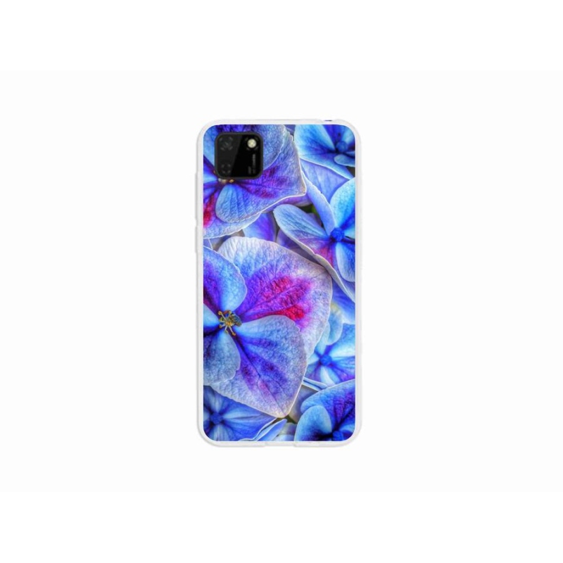 Gél borító mmCase a mobil Huawei Y5p - kék virágok 1