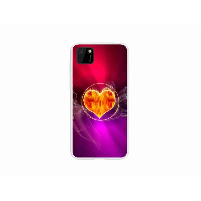 Gél borító mmCase a mobil Huawei Y5p - tüzes szívhez