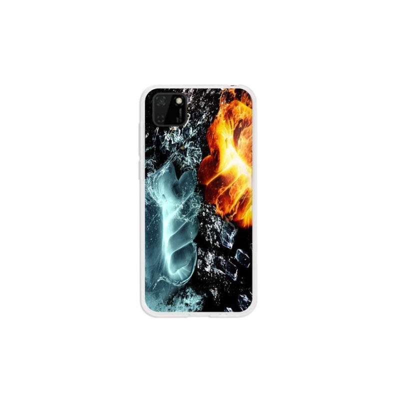 Gél borítás mmCase a Huawei Y5p számára - víz és tűz
