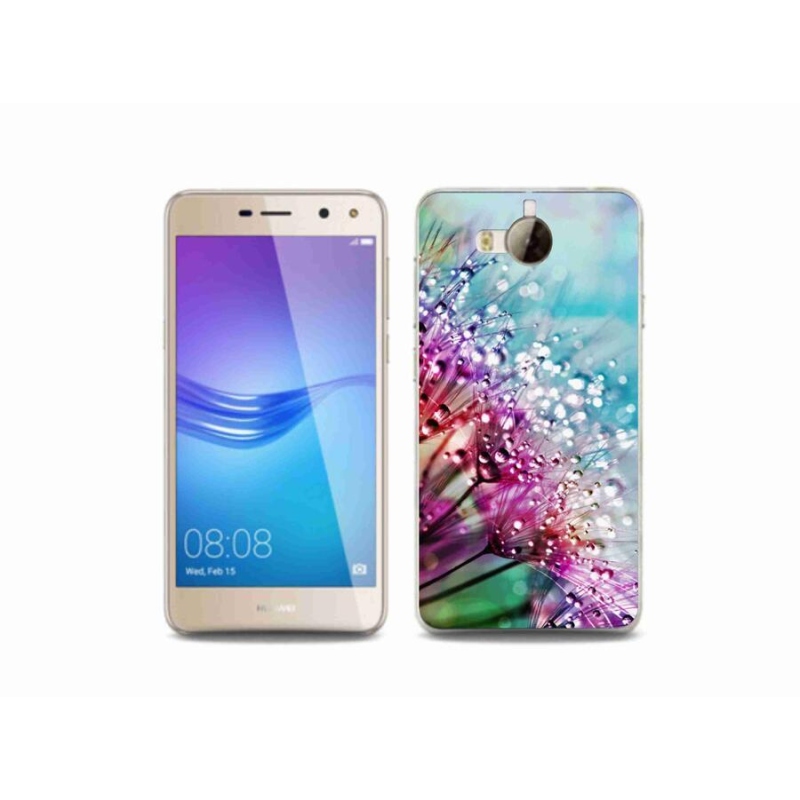 Gél borító mmCase a mobil Huawei Y6 (2017) - színes virágokhoz