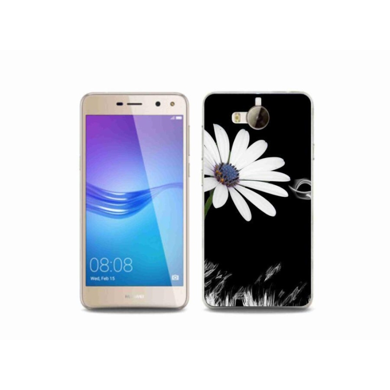 Gél borítás mmCase a Huawei Y6 (2017) - fehér virághoz