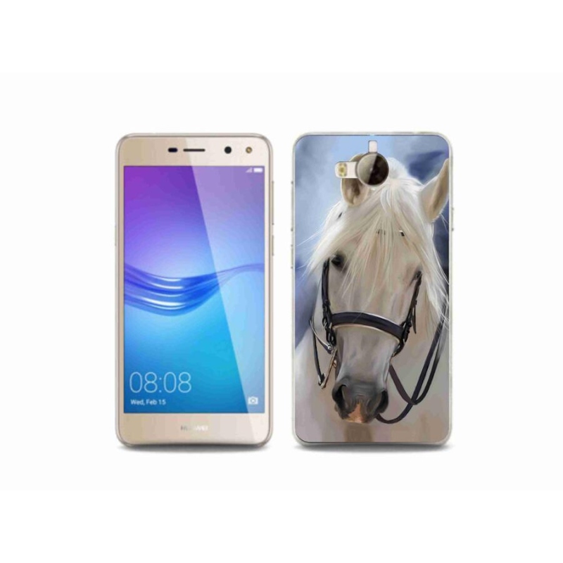 Gél borító mmCase a Huawei Y6 (2017) - fehér lóhoz