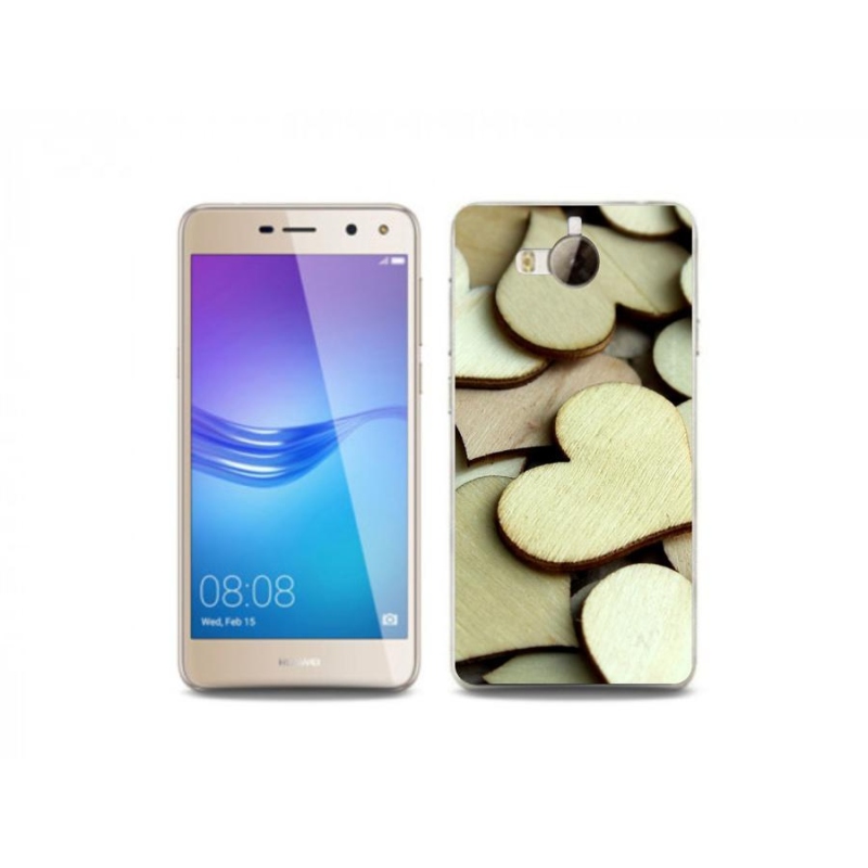 Gél borítás mmCase a Huawei Y6 (2017) - fa szívek számára