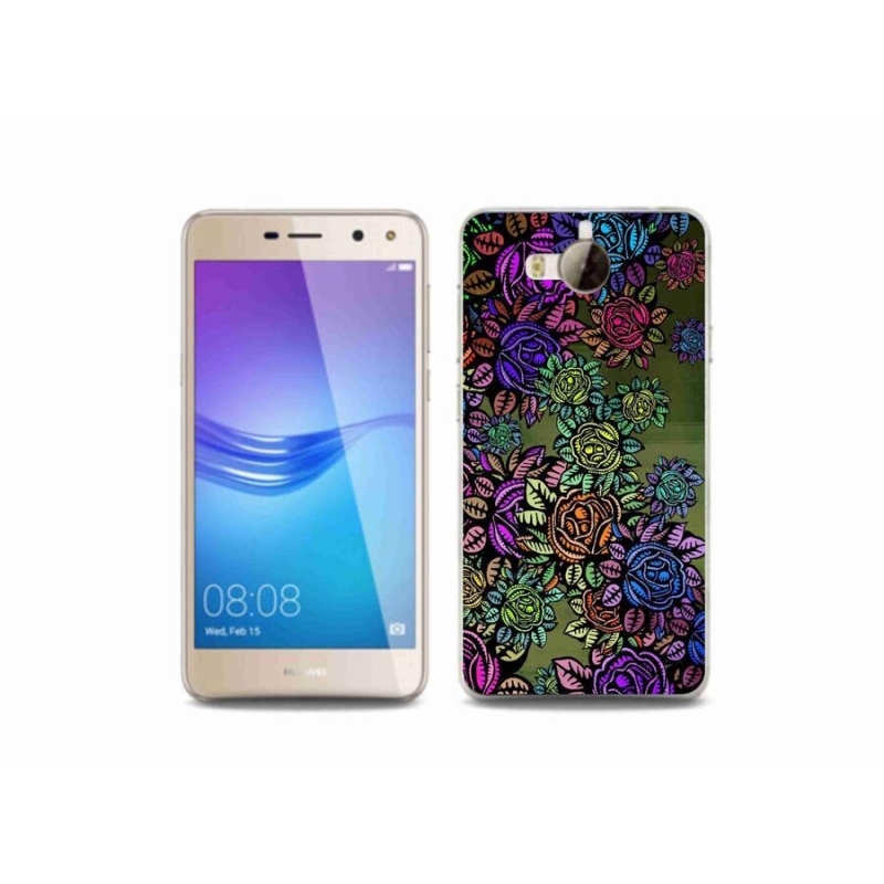Gél borító mmCase a mobil Huawei Y6 (2017) - virágok 6